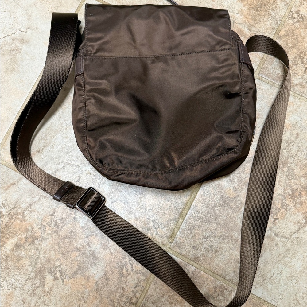 Tumi Voyageur Brown Nylon Crossbody Travel Organizer Bag Adjustable Strap - Picture 7 of 7